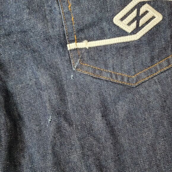 Vintage Y2K Enyce‎ Jeans 44/32 Embroidered Baggy Wide Leg Skater Hip Hop Style - Picture 10 of 10
